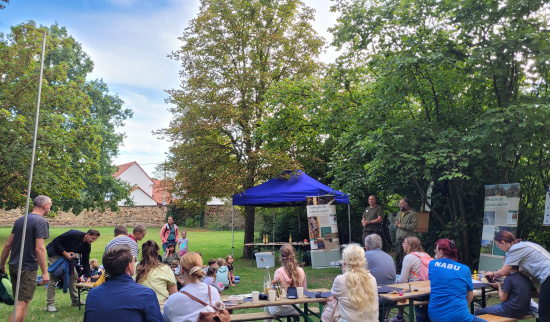 Fledermausvortrag von den Expterten Marko Eigner und Heiko Goldberg Foto: Julia Langer
