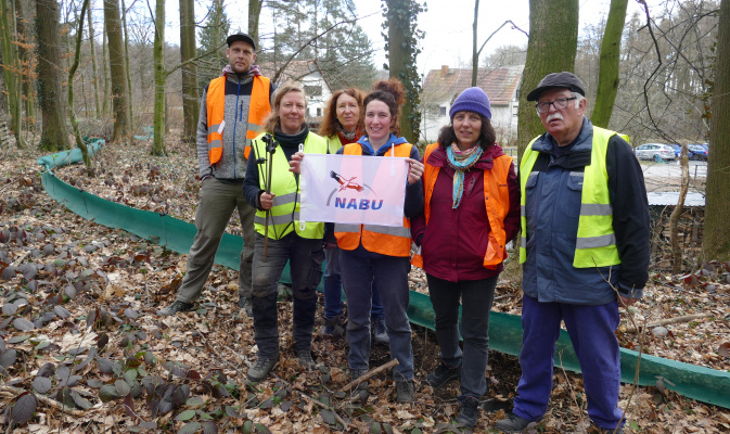 Ehrenamtliche Helfer und das Team der NABU Naturschutzstation Teichhaus Eschefeld – Foto: R. Sämisch