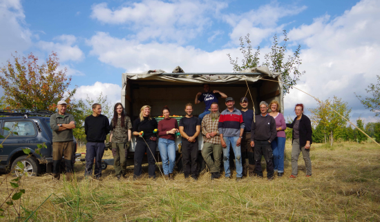 Viele Hände bei der großen Apfelernte 2025 Foto: Luisa Schrader
